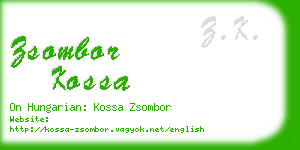 zsombor kossa business card